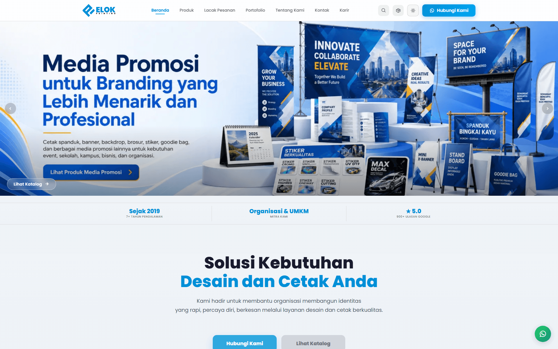 Elok Printing β Company Website